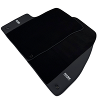 ER56 Design Black Floor Mats for Chevrolet Captiva C100 7-Seater (2006-2011) with Leather