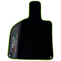 Black Floor Mats for Lamborghini Huracan EVO (2019-2024) with Carbon Fiber Borders