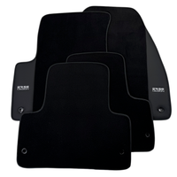 ER56 Design Black Floor Mats for Dodge Ram 1500 (2019-2024) with Leather