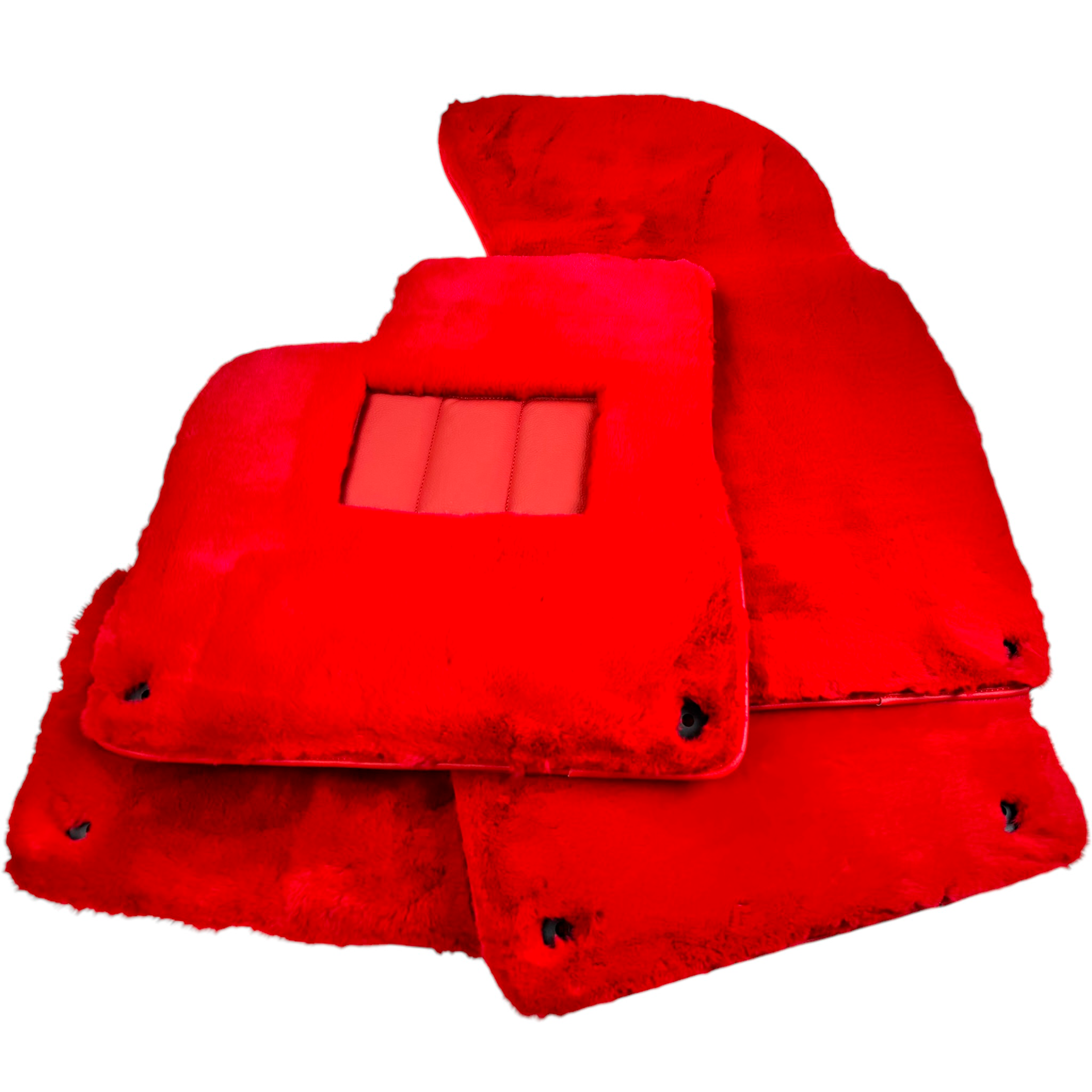 Red Sheepskin Floor Mats for Bentley Bentayga (2015-2023)