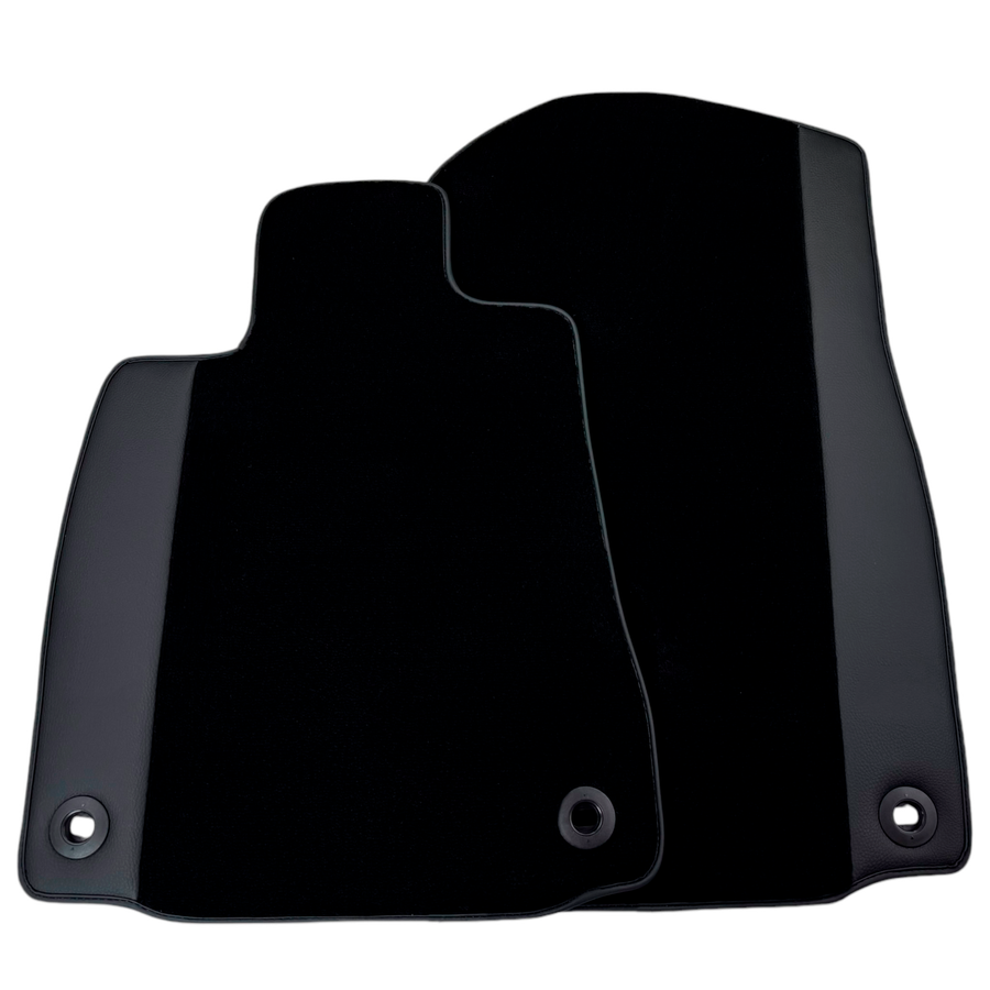 Black Floor Mats for Lexus RC-F (2015-2024) with Leather