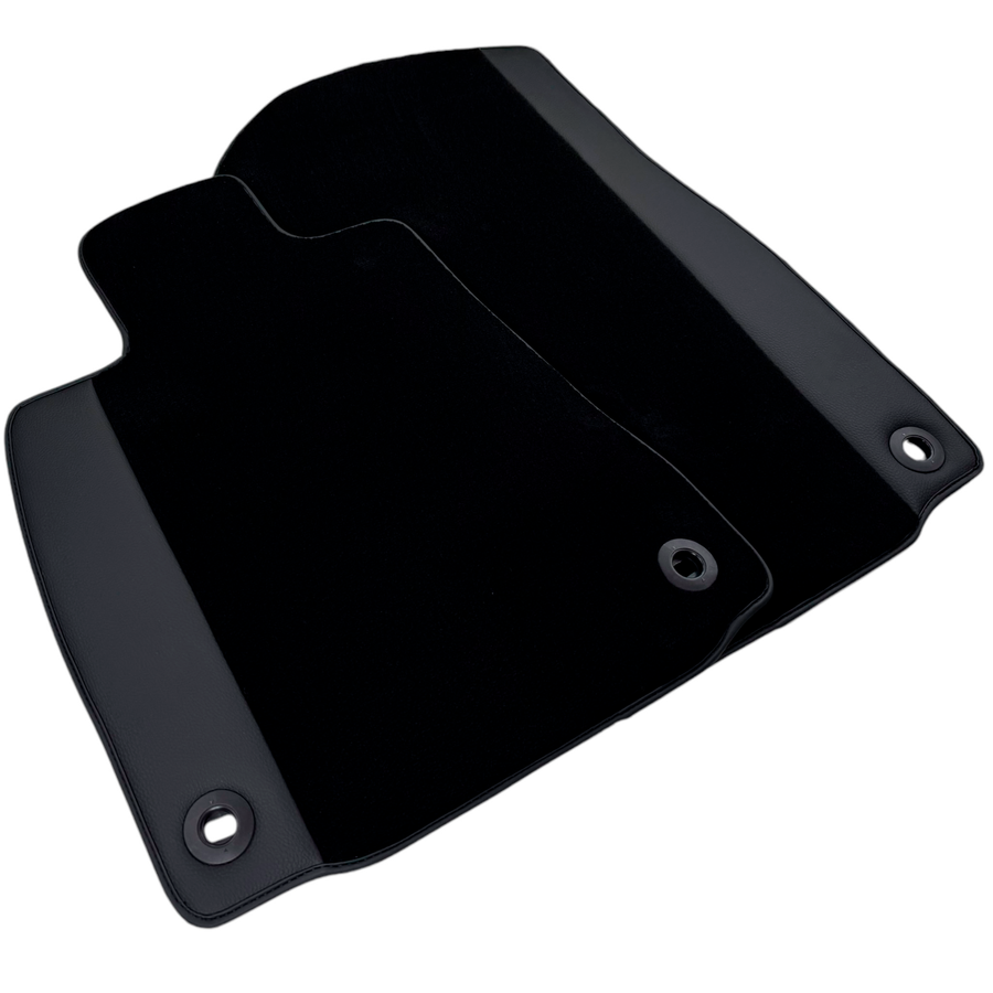 Black Floor Mats for Lexus RC-F (2015-2024) with Leather