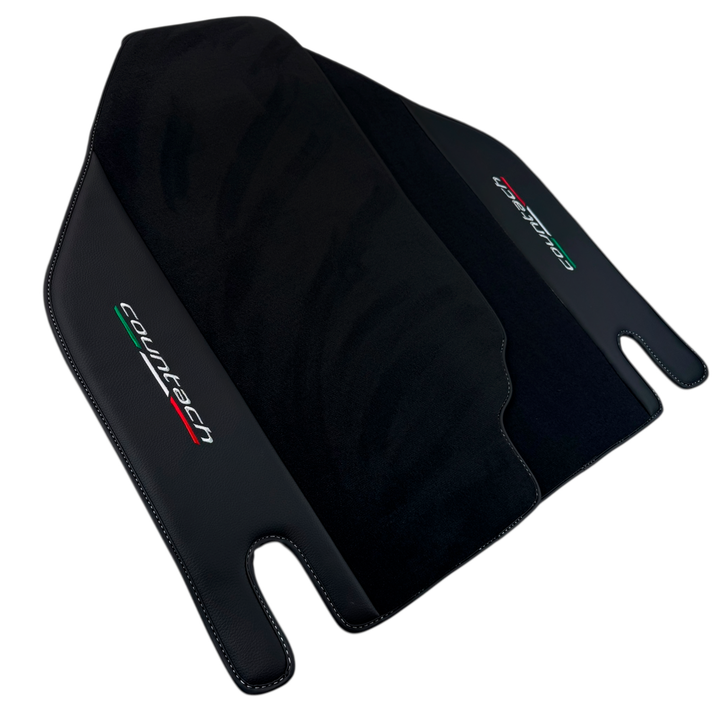 Premium Black Leather Floor Mats for Lamborghini Diablo (1990-2001)