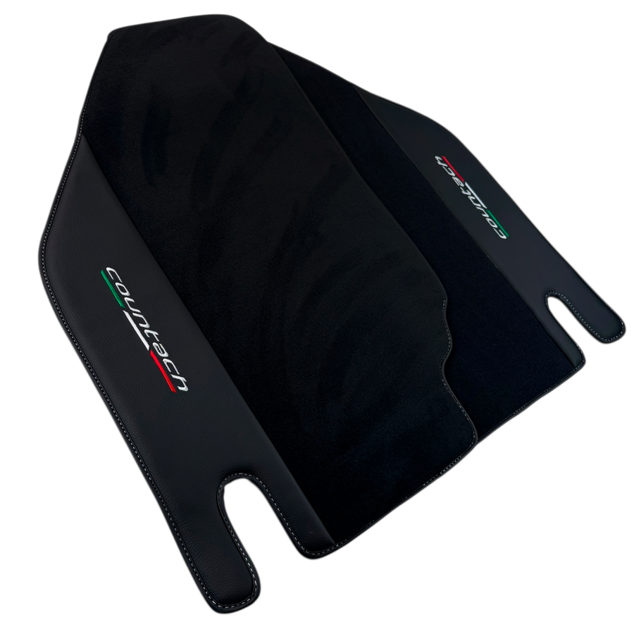 Premium Black Leather Floor Mats for Lamborghini Diablo (1990-2001)
