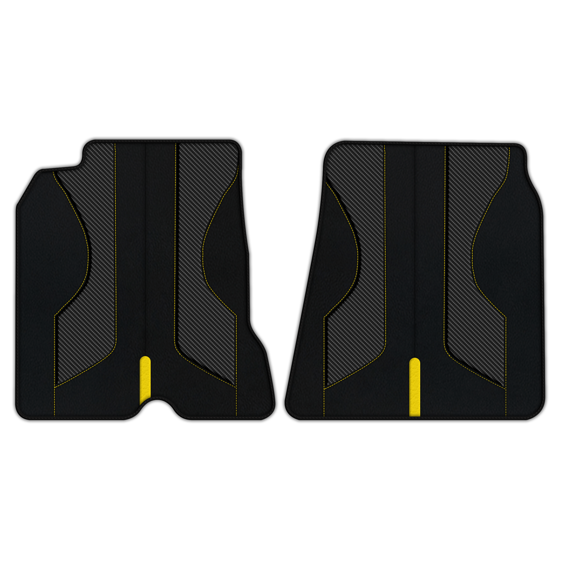 Custom Leather Floor Mats with AW23 Pattern for Ferrari 550 Maranello