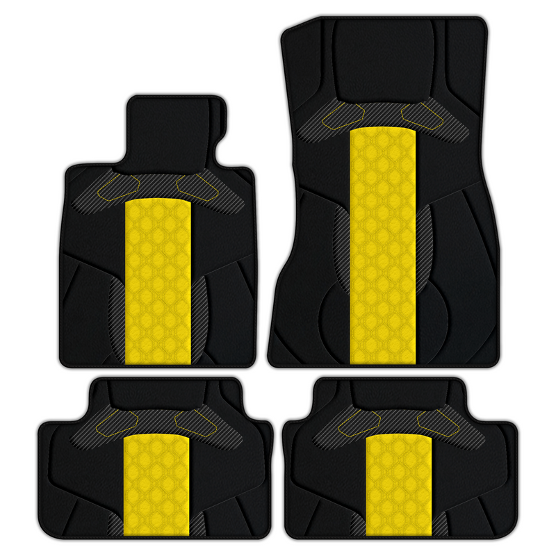 Premium Customizable Leather Floor Mats with AW45 Pattern for BMW M5 G90 (2025-2026) Sedan