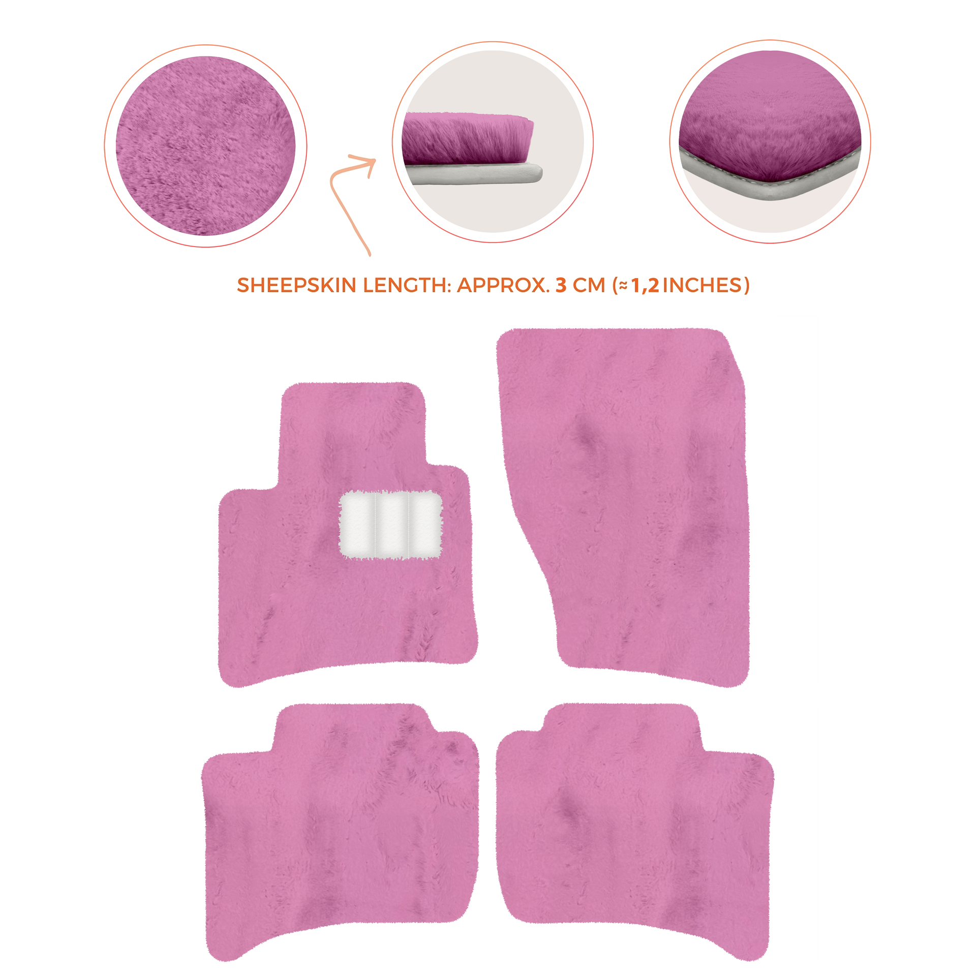 Premium Sheepskin Floor Mats for Porsche Cayenne (2010-2018)