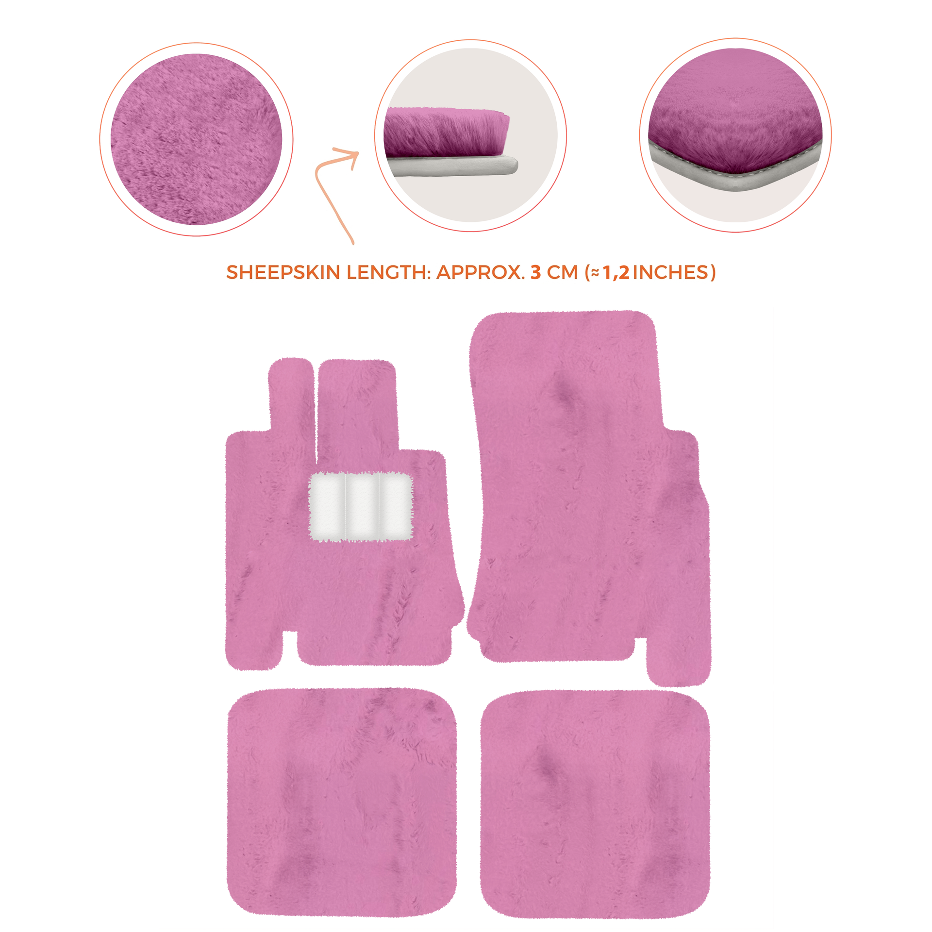 Premium Luxurious Sheepskin Floor Mats for Bentley Arnage (1998-2009)