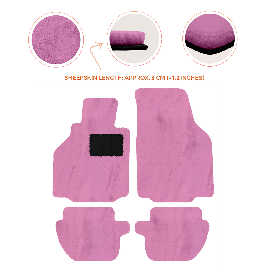 Premium Luxury Sheepskin Floor Mats for Ferrari Roma (2021-2024)