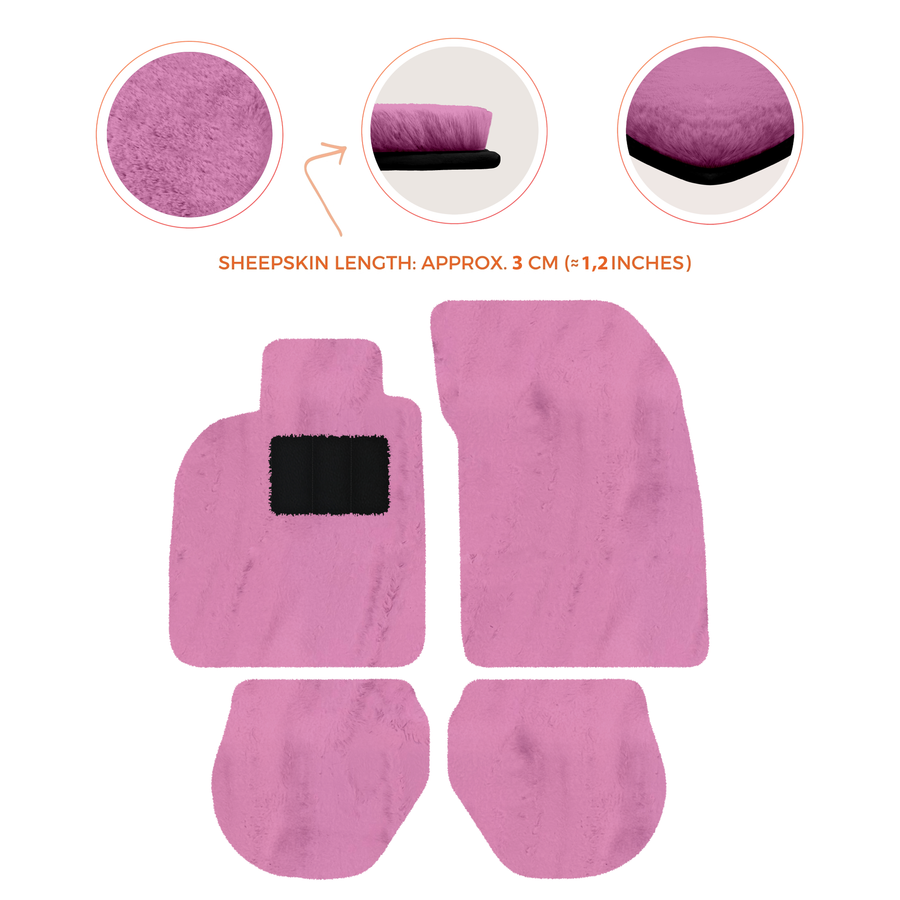 Tapis de voiture en peau de mouton pour Porsche 911-993 (1993-1998) - Longueur de peau de mouton, Options de couleur variées