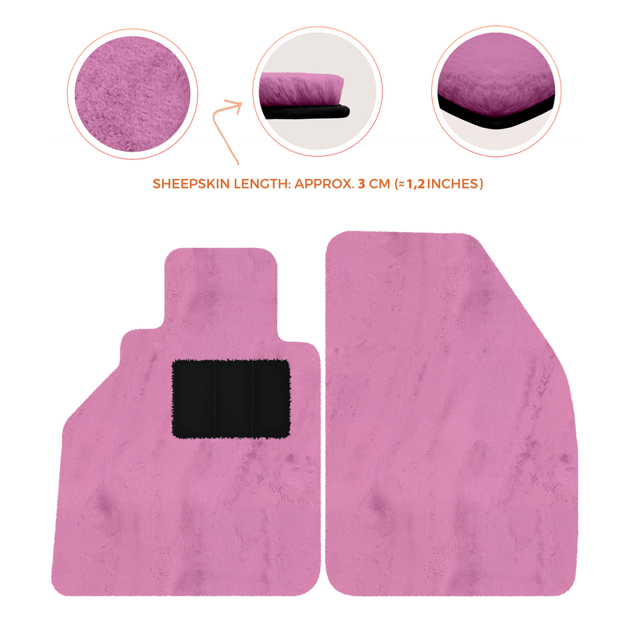 Tapis de voiture en peau de mouton pour Porsche 986 Boxster (1996-2004) - Longueur de peau de mouton, Options de couleur variées
