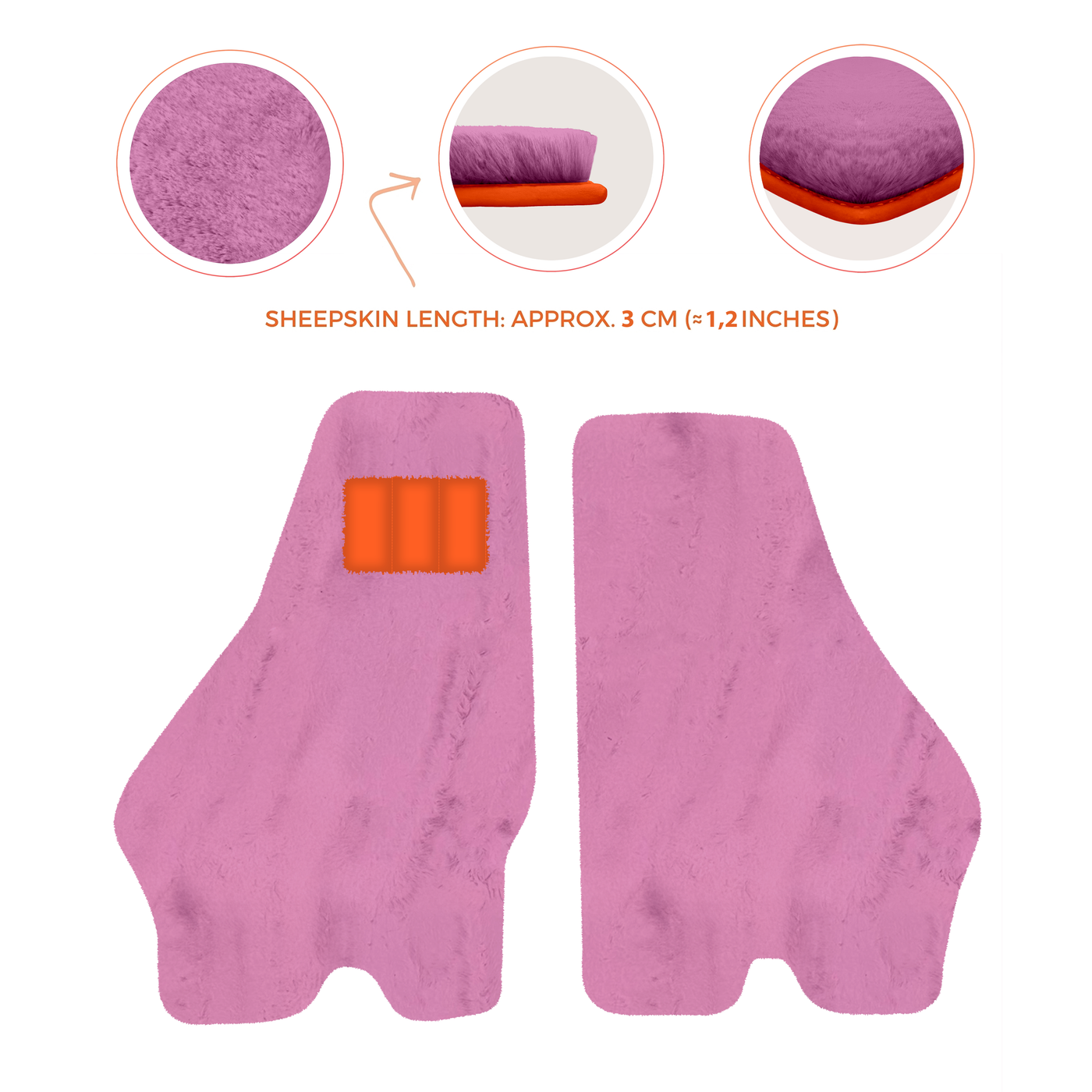 Luxury Sheepskin Floor Mats for Lamborghini Urus (2018-2026)