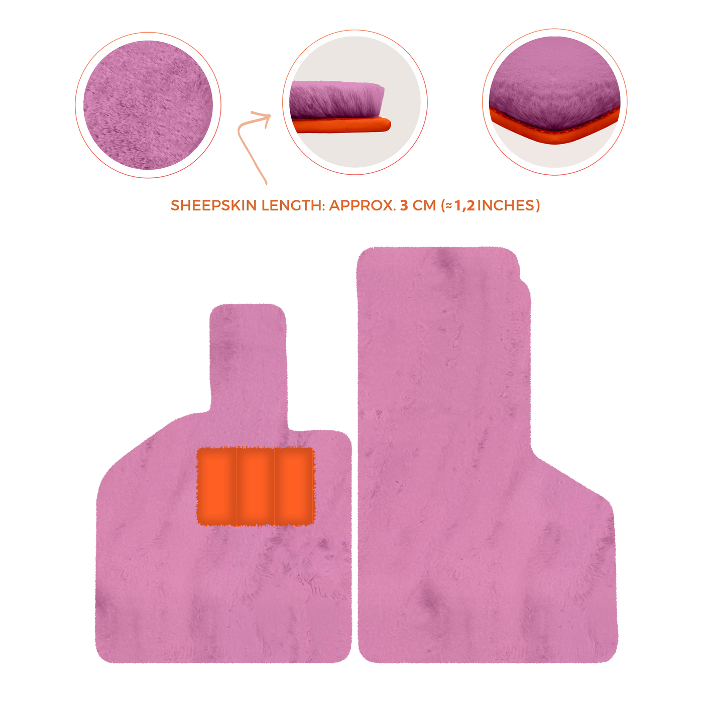 Luxury Sheepskin Floor Mats for Lamborghini Gallardo (2004-2014)