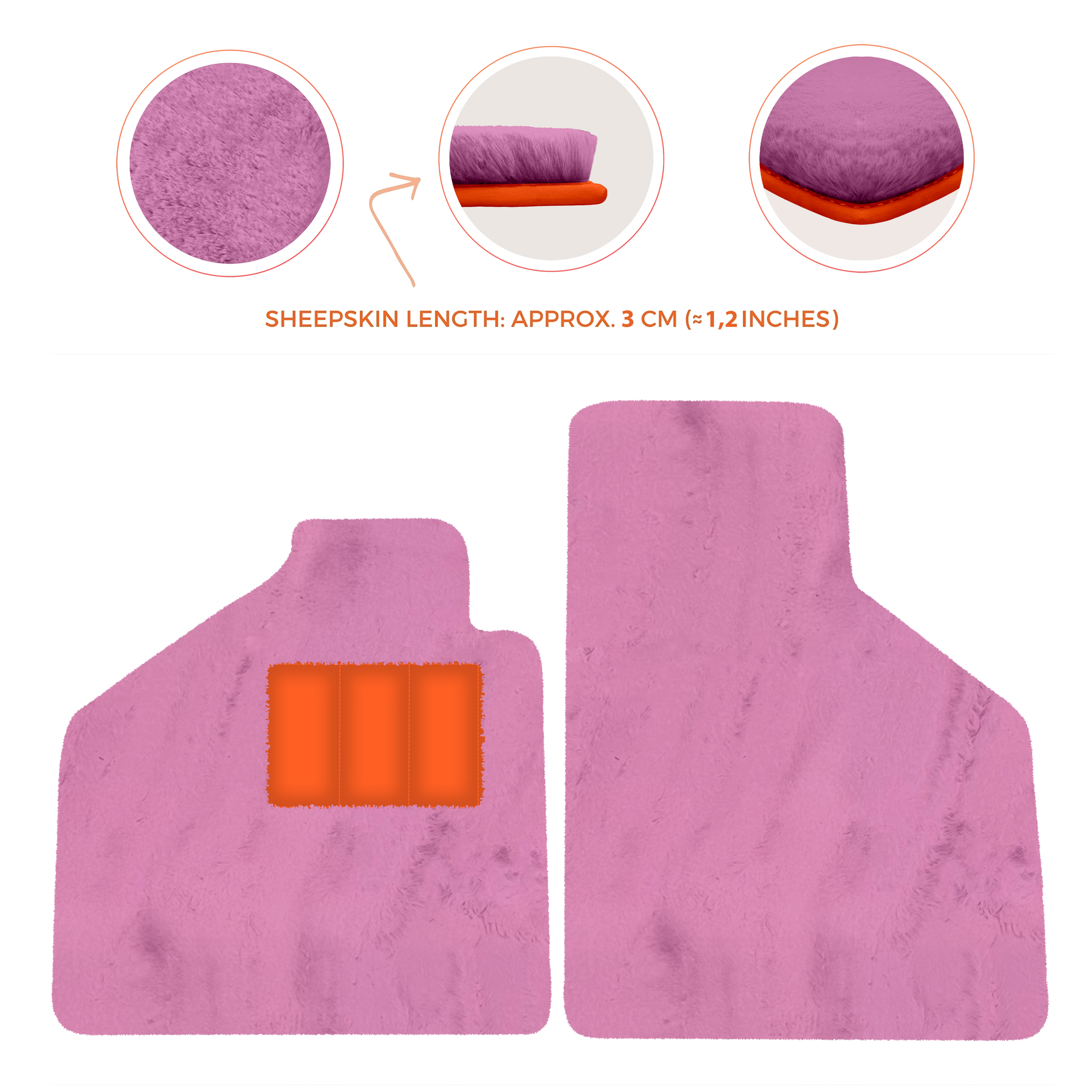 Premium Sheepskin Floor Mats for Lamborghini Aventador (2012-2022)