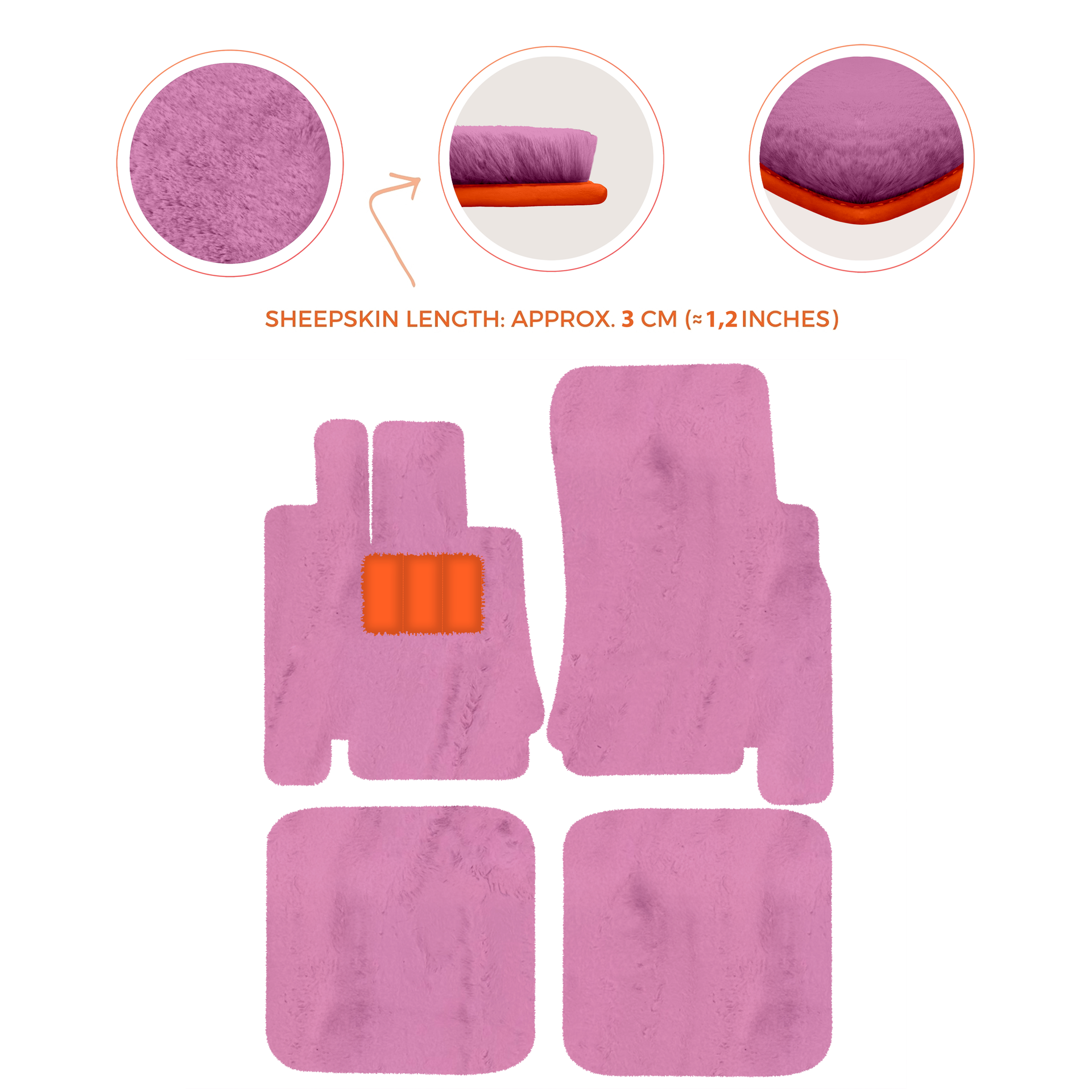 Premium Luxurious Sheepskin Floor Mats for Bentley Arnage (1998-2009)