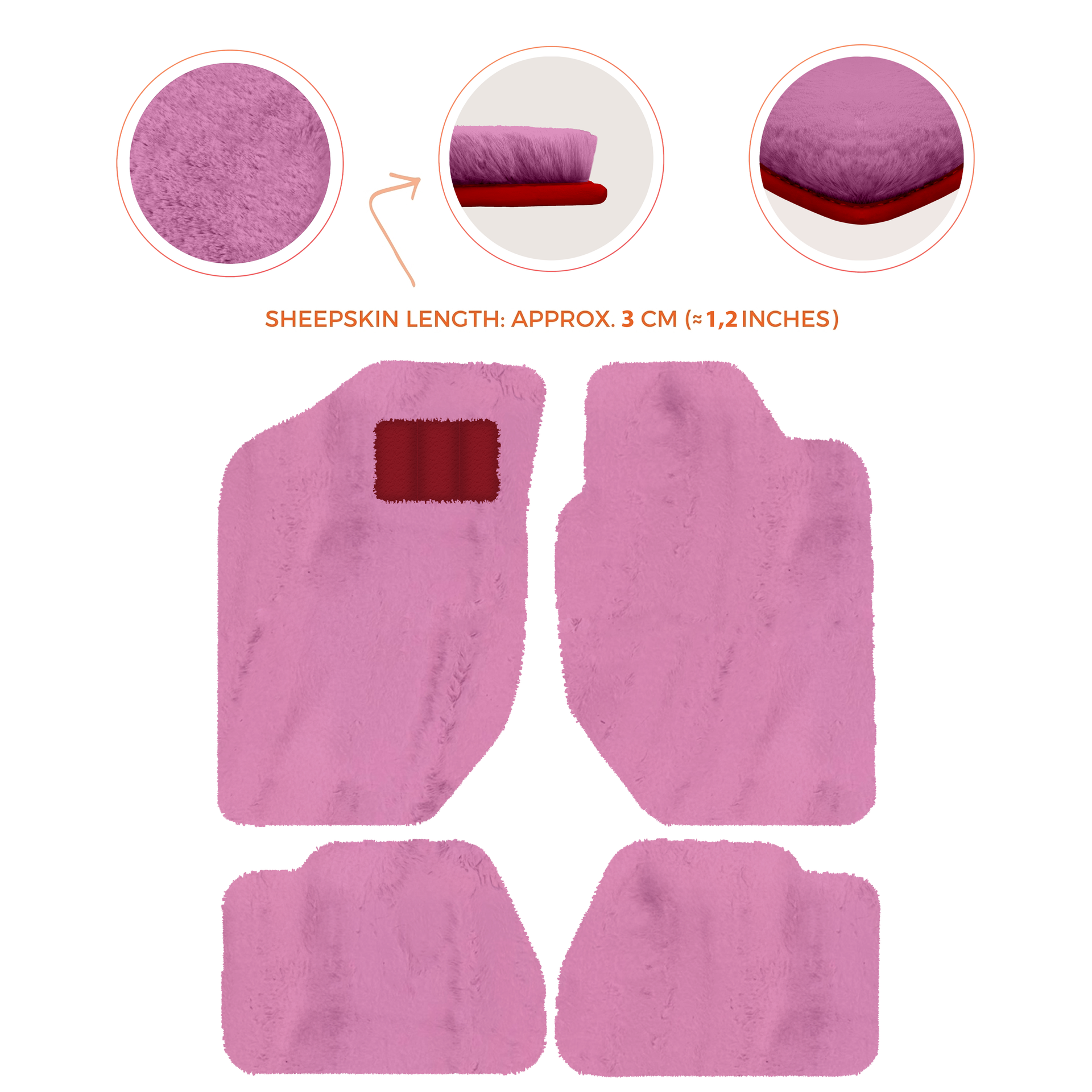 Luxury Sheepskin Floor Mats for Land Rover Discovery Sport (2015-2019)