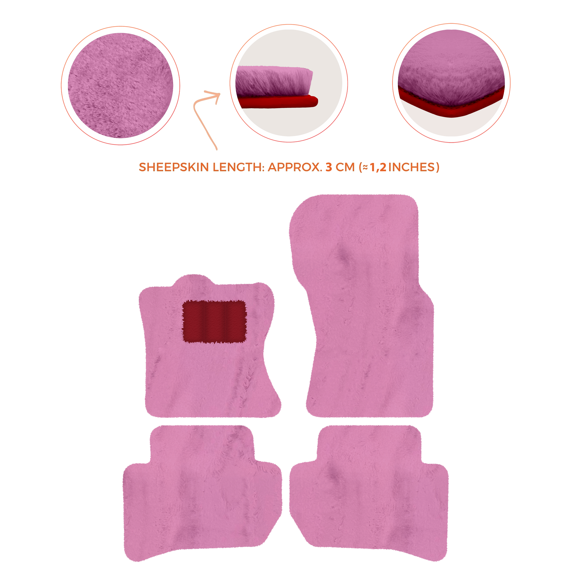 Premium Sheepskin Floor Mats for 2010-2013 Range Rover Sport