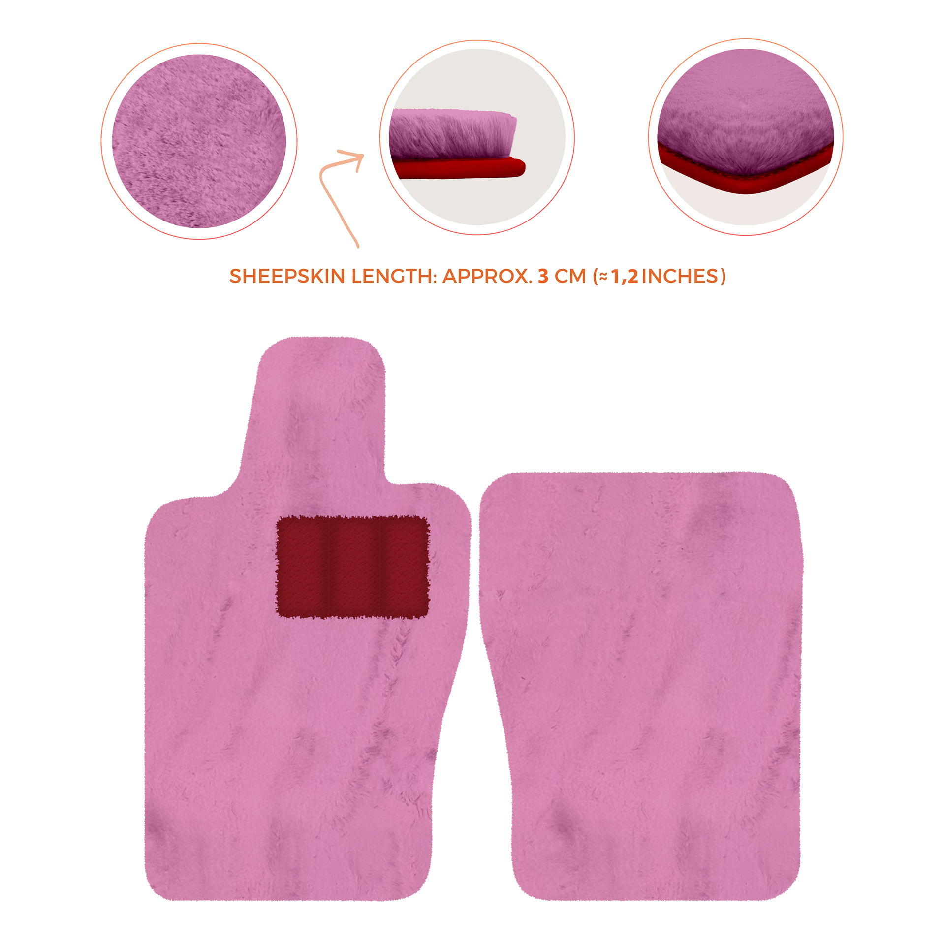 Premium Sheepskin Floor Mats for Aston Martin V8 Vantage (2019-2025)