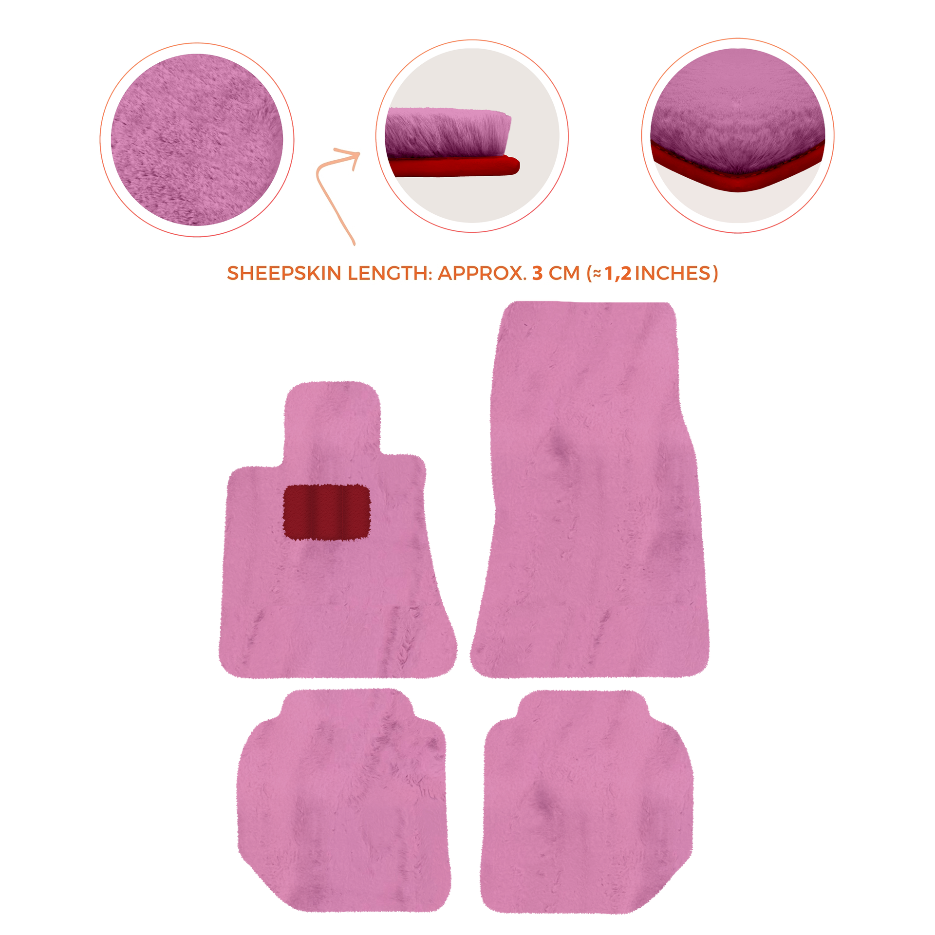 Premium Sheepskin Floor Mats for Bentley Continental GTC (2011-2018)