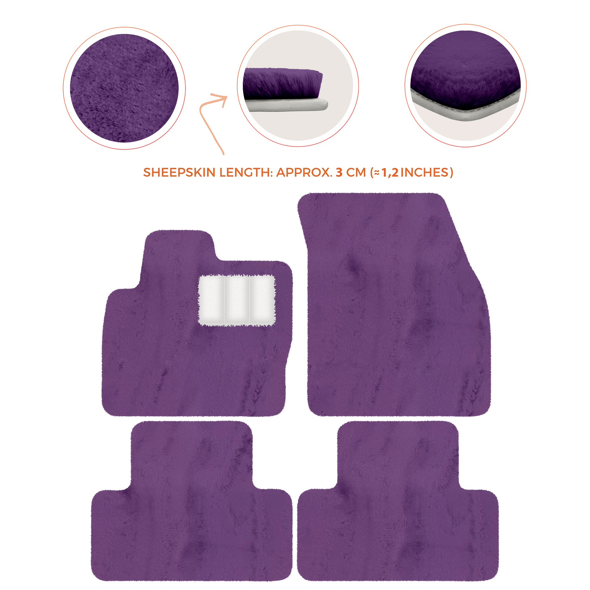 Premium Sheepskin Floor Mats for Range Rover Vehicles (2012-2022)