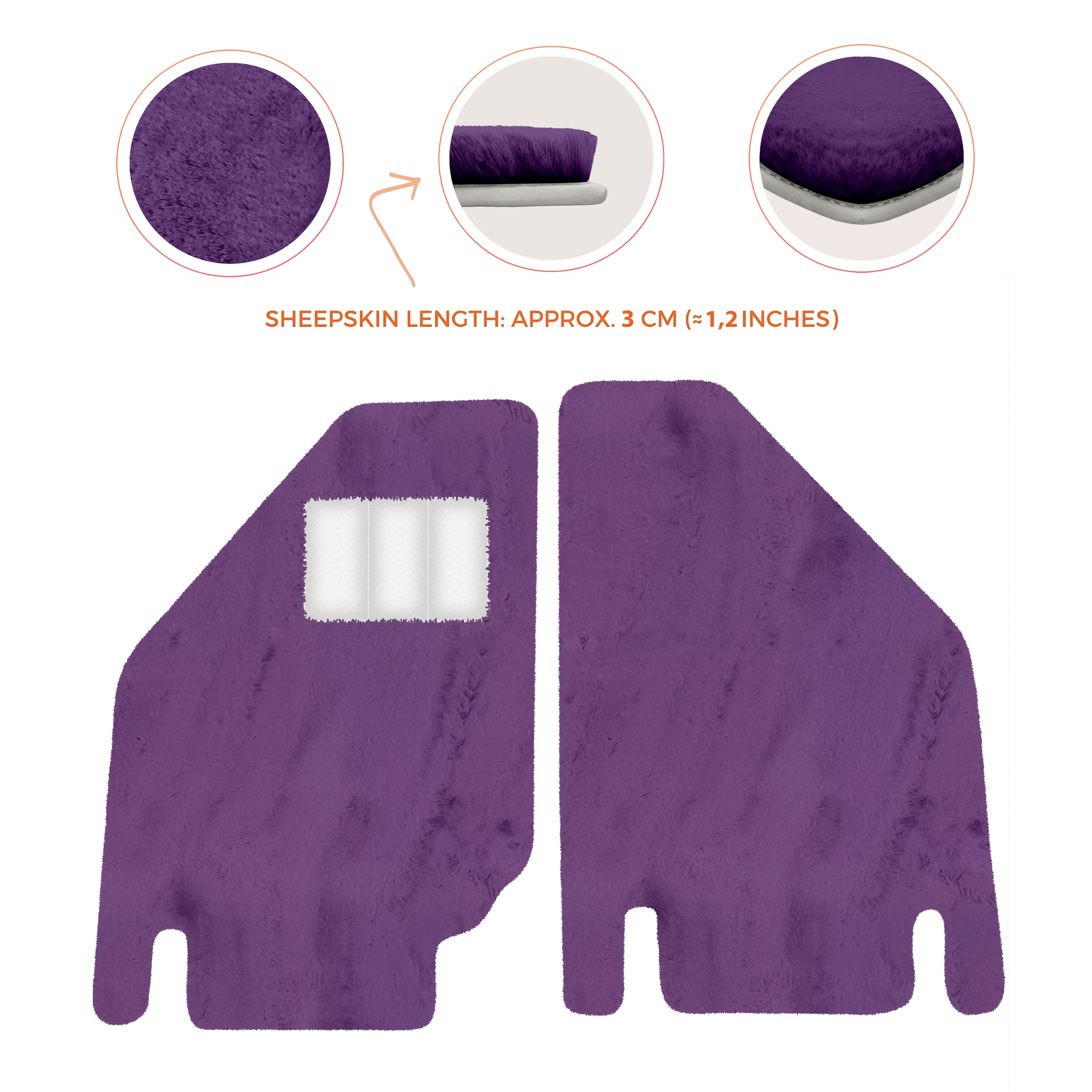 Premium Sheepskin Floor Mats for Ferrari Purosangue (2023-2024)