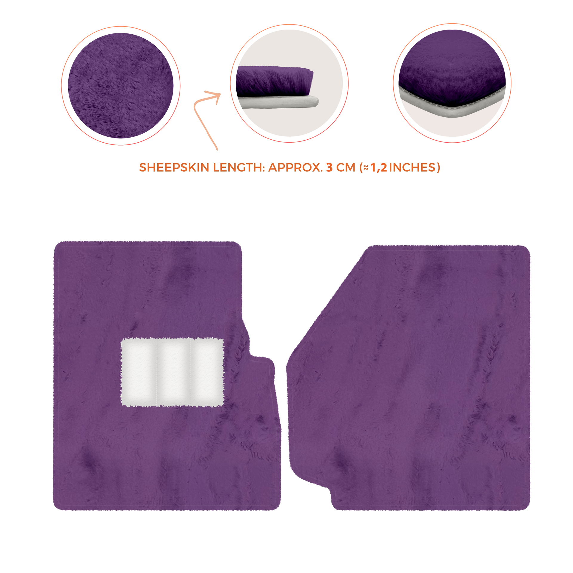 Premium Sheepskin Floor Mats for Land Rover Discovery (2004-2009)