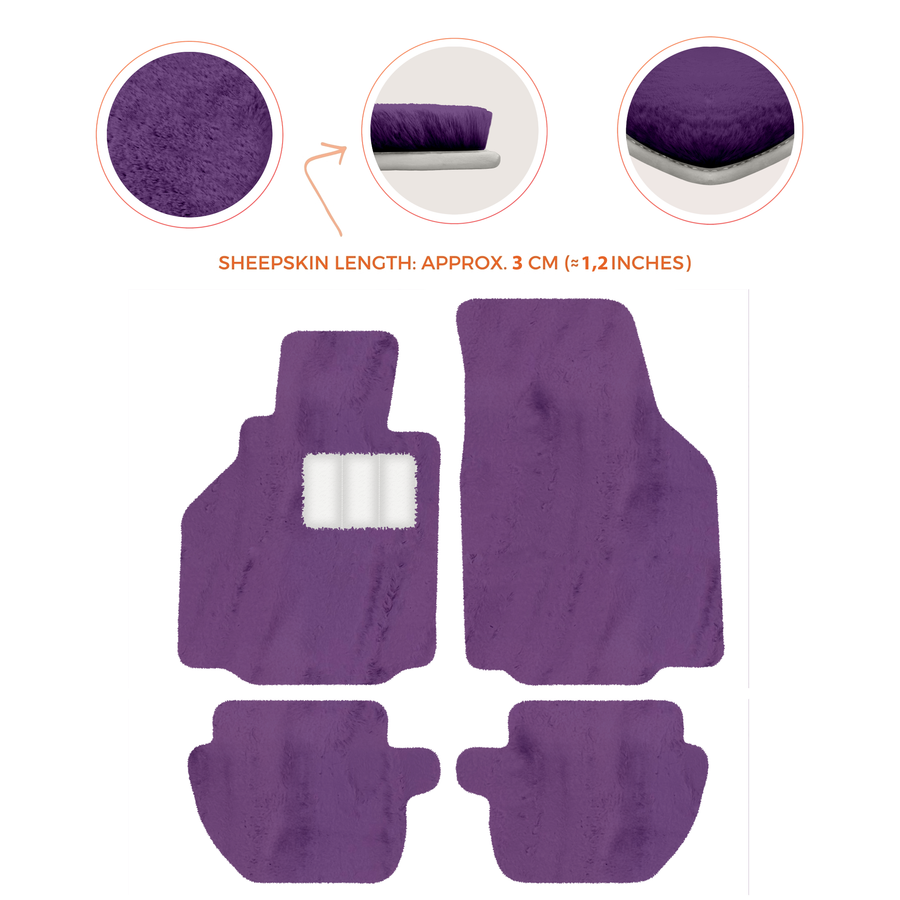 Premium Luxury Sheepskin Floor Mats for Ferrari Roma (2021-2024)