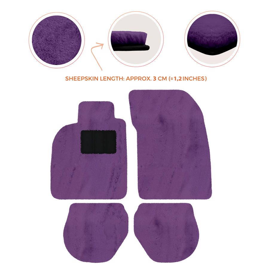 Tapis de voiture en peau de mouton pour Porsche 911-993 (1993-1998) - Longueur de peau de mouton, Options de couleur variées