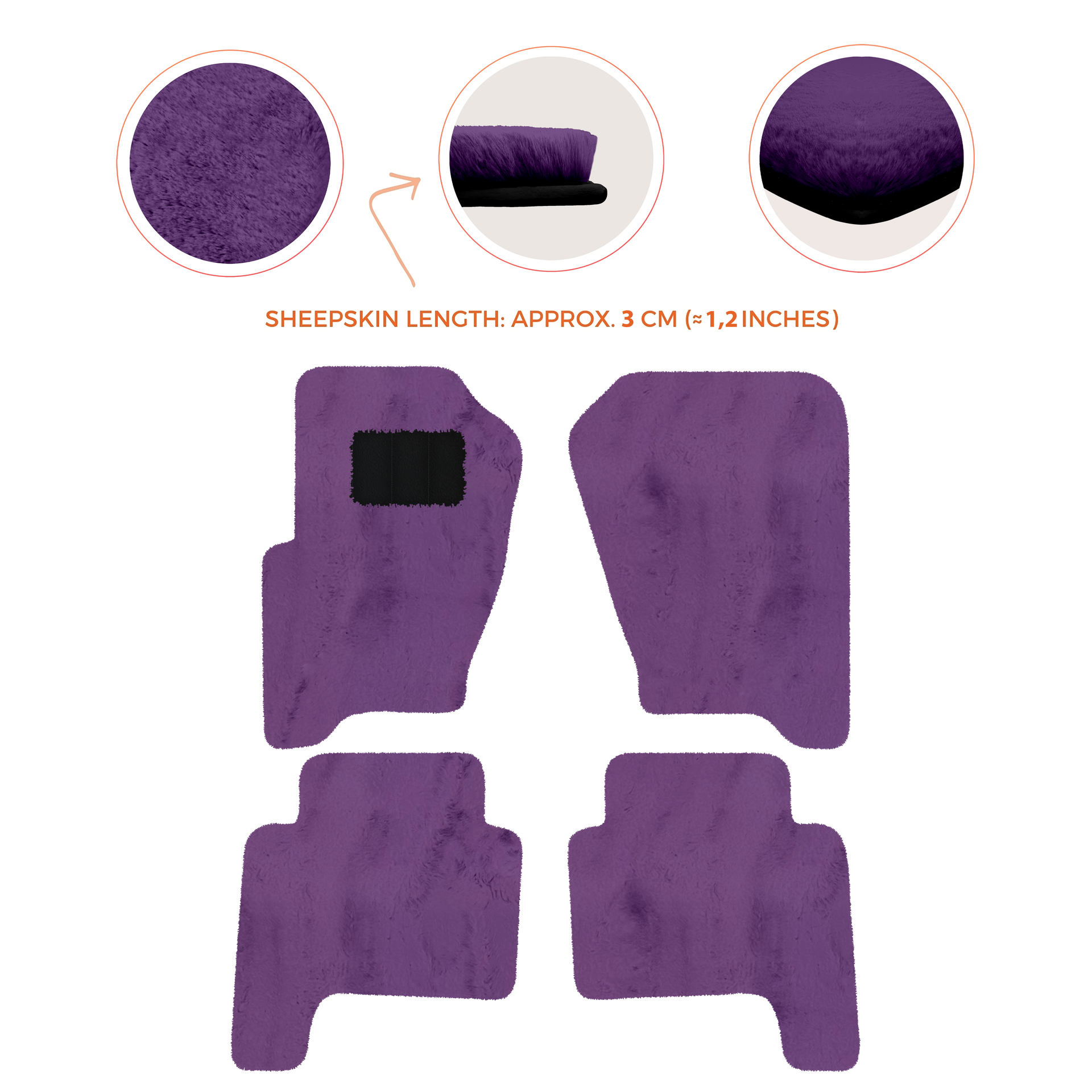 Luxury Sheepskin Floor Mats for Land Rover Discovery (2017-2026)