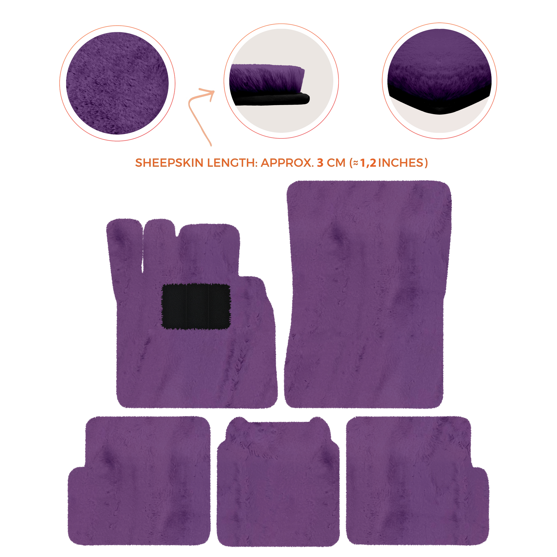 Premium Sheepskin Floor Mats for Ferrari 296 GTS (2022-2025)