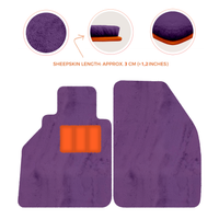 Tapis de voiture en peau de mouton pour Porsche 986 Boxster (1996-2004) - Longueur de peau de mouton, Options de couleur variées