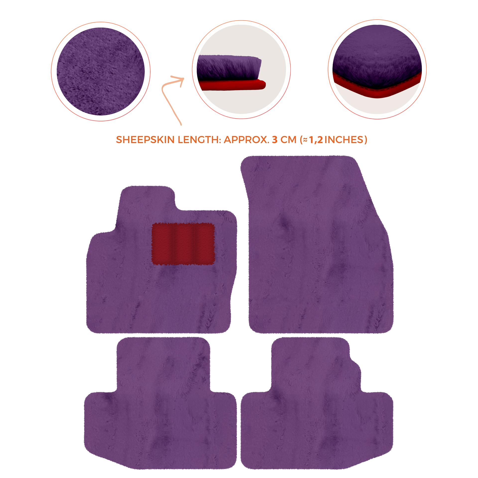 Luxury Sheepskin Floor Mats for Range Rover Sport L460 (2022-2024)