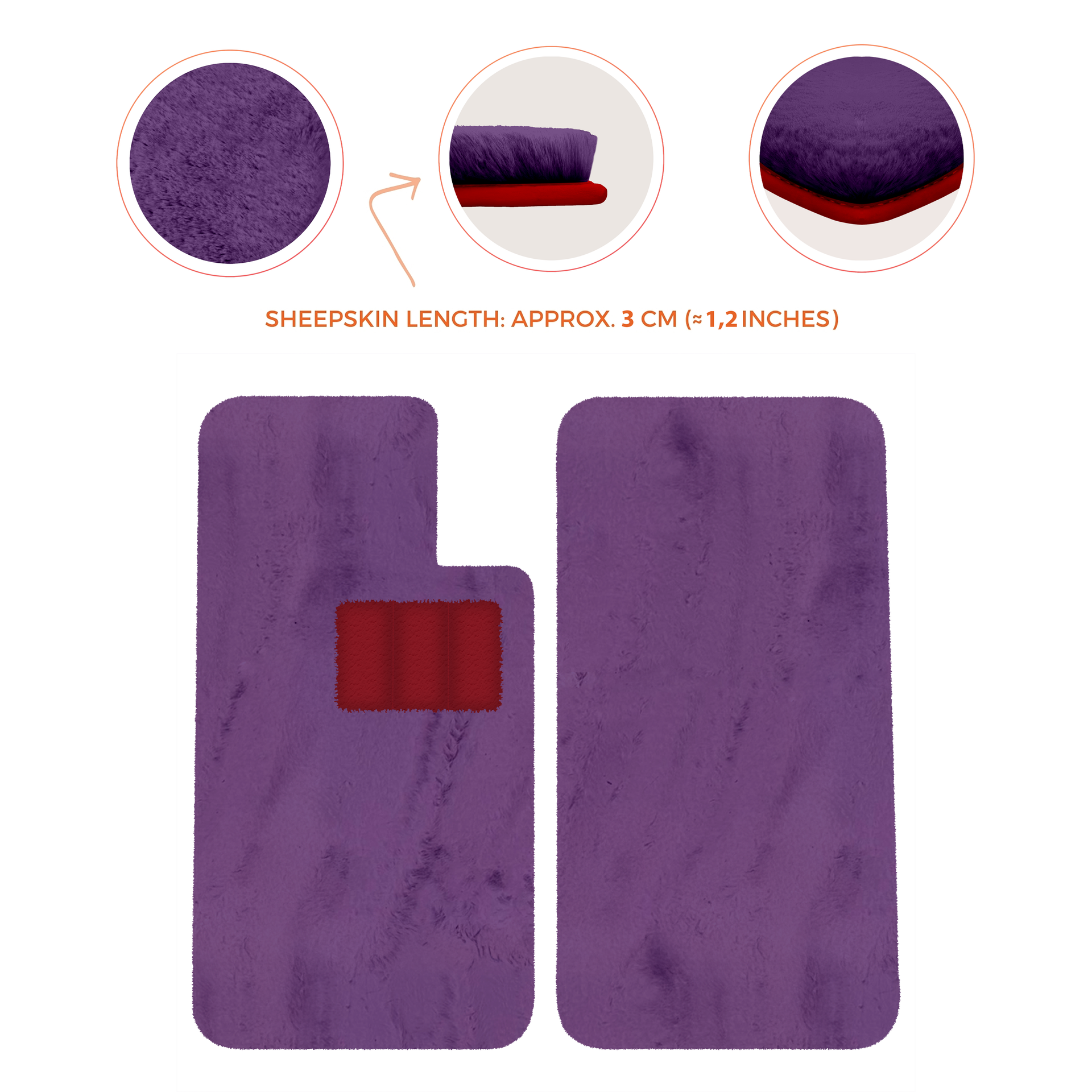 Premium Sheepskin Floor Mats for Aston Martin V8 Virage (1989-1995) Coupe