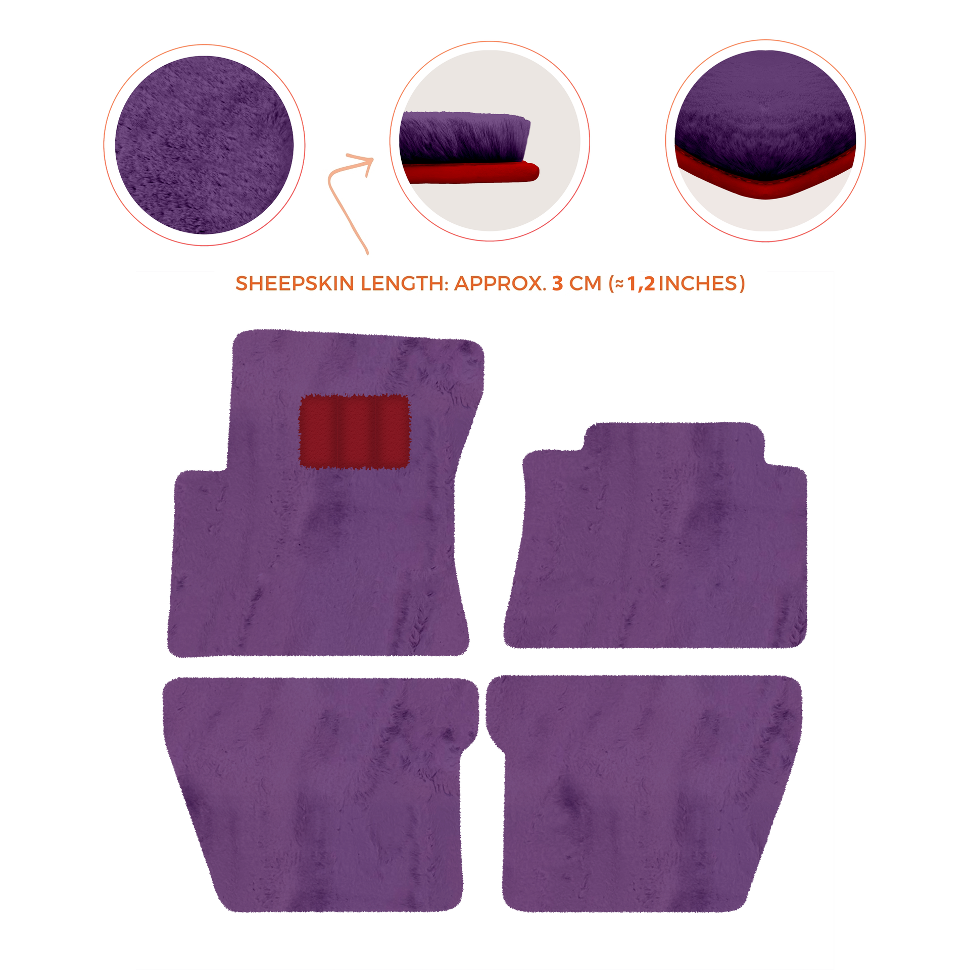 Premium Sheepskin Floor Mats for Bentley Flying Spur (2019-2023)