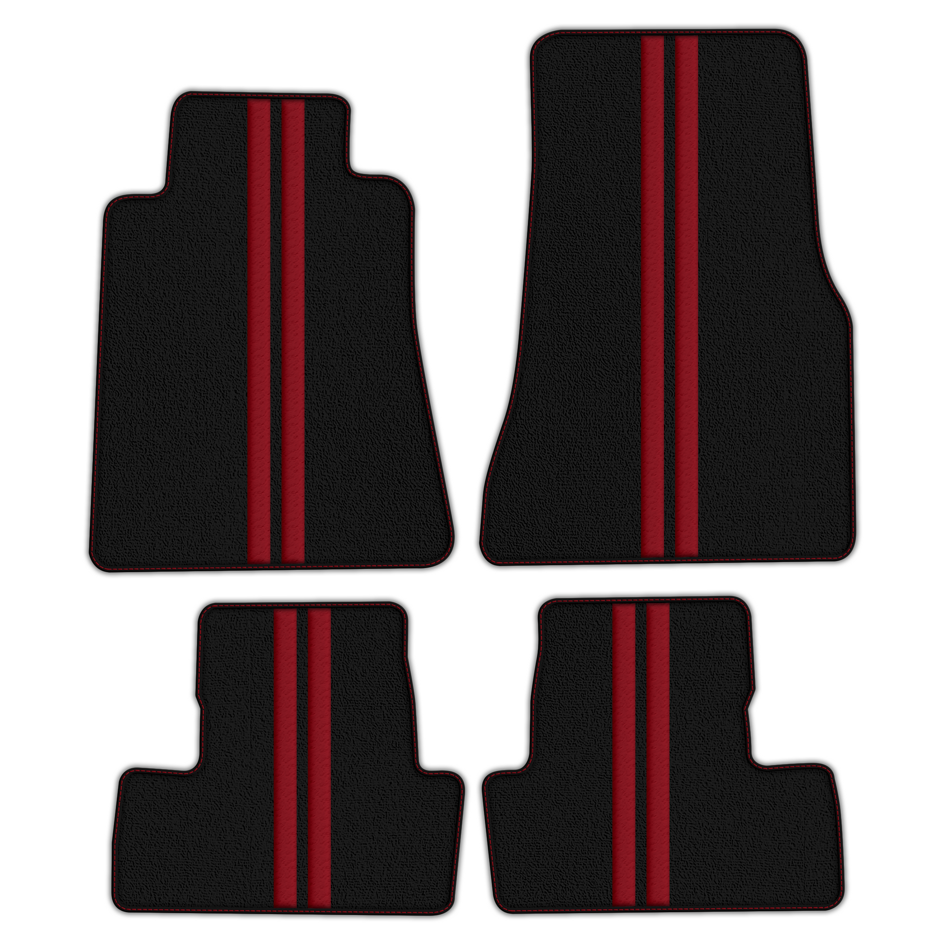 Premium Black Leather Line Floor Mats for Nissan GT-R (2009-2023)
