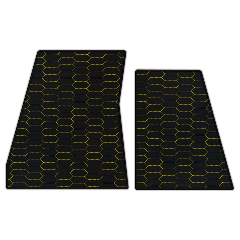 Customizable Leather Floor Mats with Raptor Hex Pattern for Ferrari F80 (2025–2026)