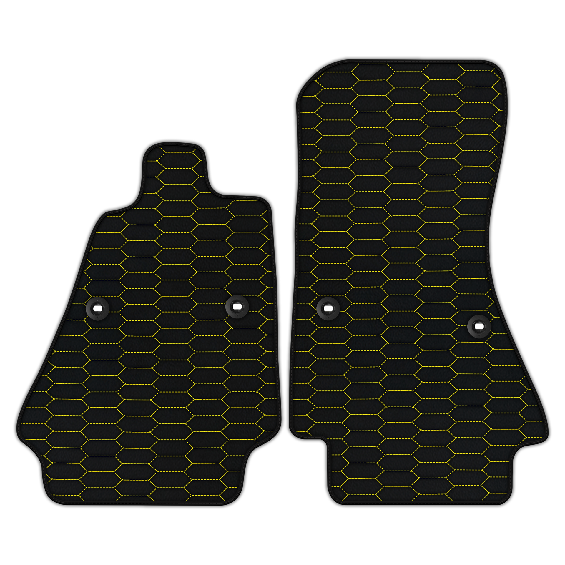 Customizable Leather Floor Mats with Raptor Hex Pattern for Bugatti Chiron (2016-2022)