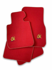 Red Floor Mats For BMW G61 (2023-2026) Touring ROVBUT Brand Tailored Set Perfect Fit Green SNIP Collection - AutoWin