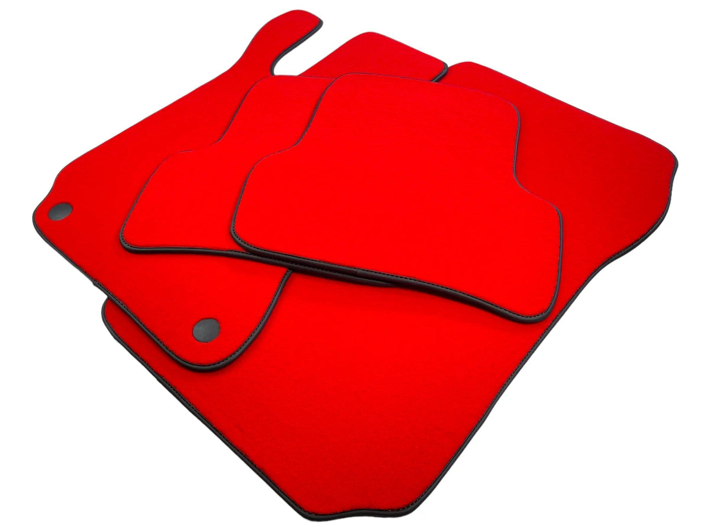 Red Floor Mats For Mercedes-Benz SL R231 2012–2020 Black Trim - AutoWin