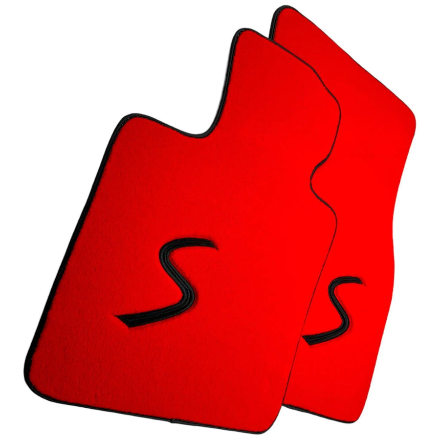 Red Floor Mats for Mini Countryman F60 Hybrid (2020-2023) - AutoWin