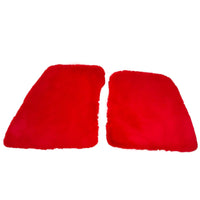 Red Sheepskin Floor Mats for Ferrari SF90 Stradale (2019-2024)