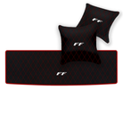 Luxury Black Leather Floor Mats for Ferrari Roma (2021-2024)