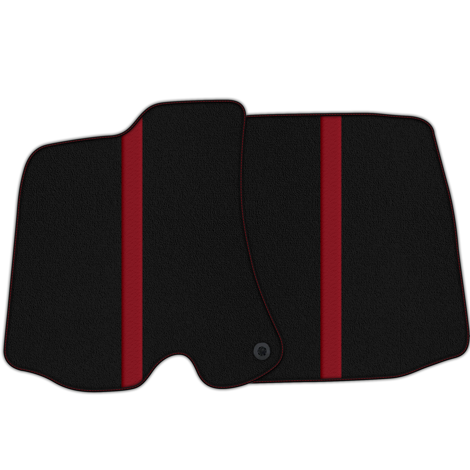 Black Floor Mats with Leather Line for Ferrari Roma (2021-2024) - Various Colors