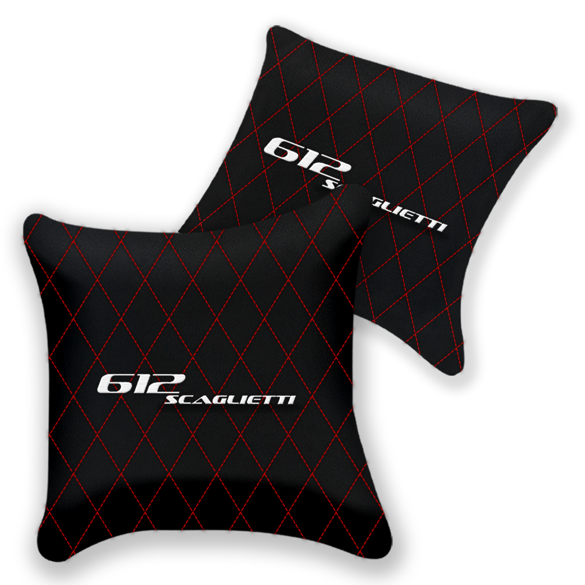 Customizable Black Leather Pillows for Ferrari 599 Coupe 2006-2012