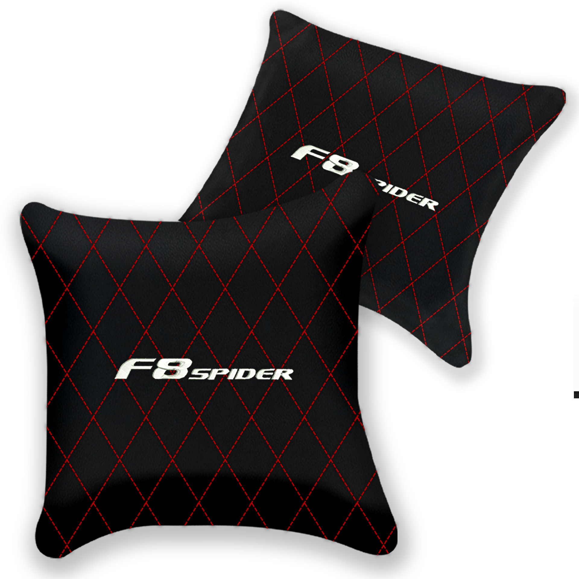 Customizable Black Leather Pillows Set for Ferrari 456 (1992-2003)