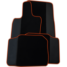 Custom Black Floor Mats for Porsche Panamera (2009-2016) with Leather