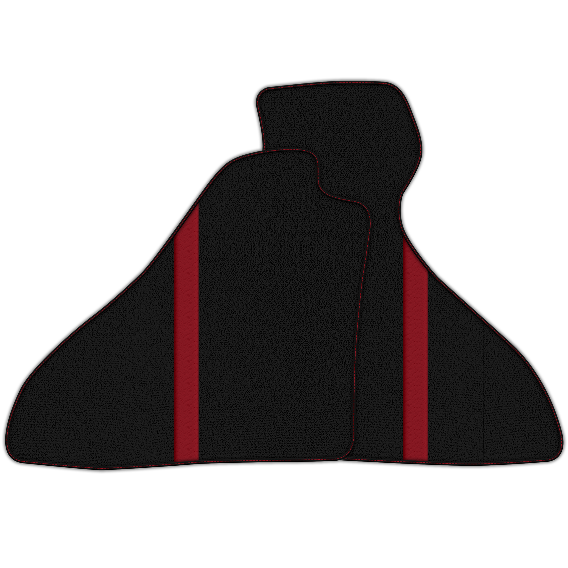 Black Leather-Trimmed Floor Mats for Ferrari Dino GT4 (1973-1979)