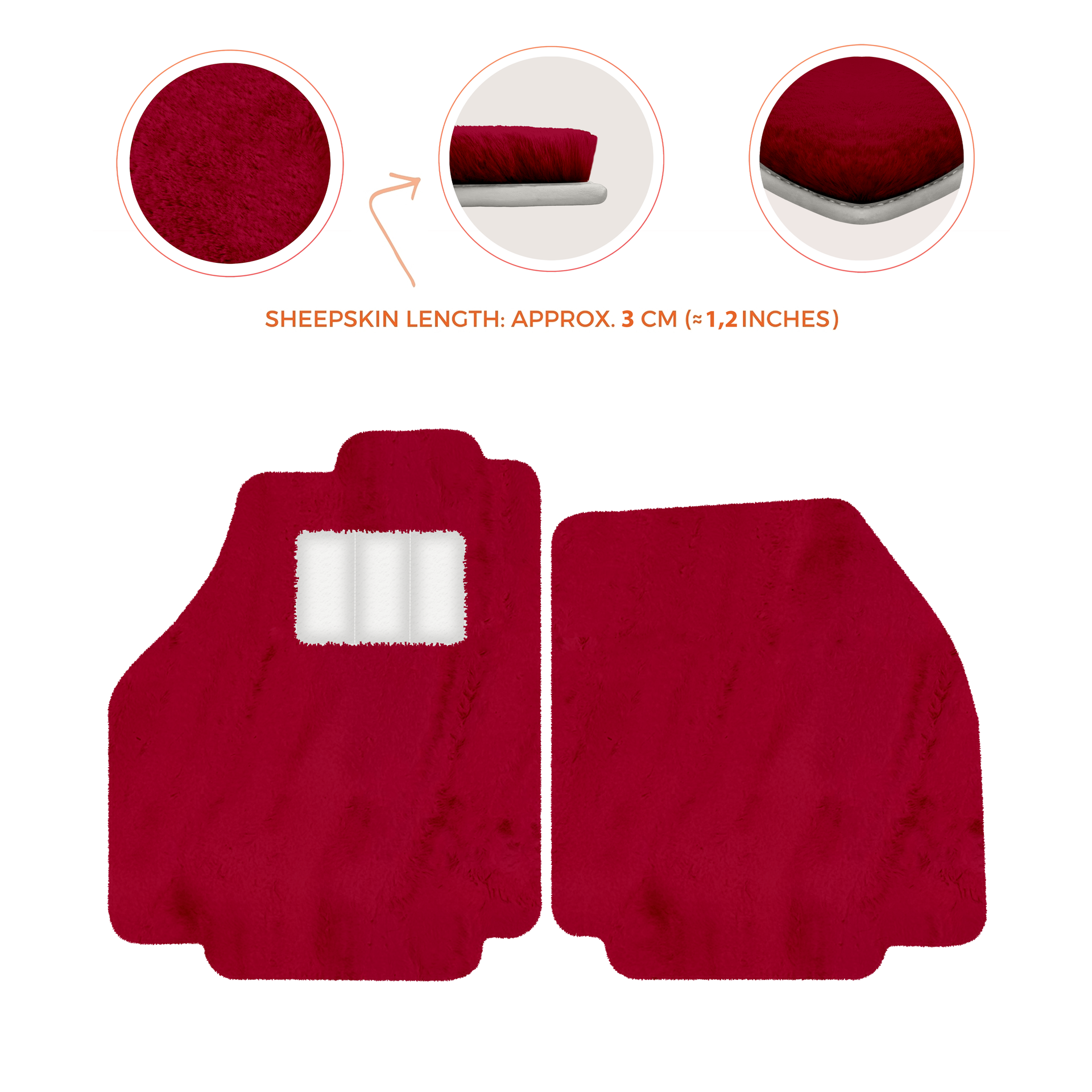 Premium Sheepskin Floor Mats for Ferrari 488 Spider (2016-2022)