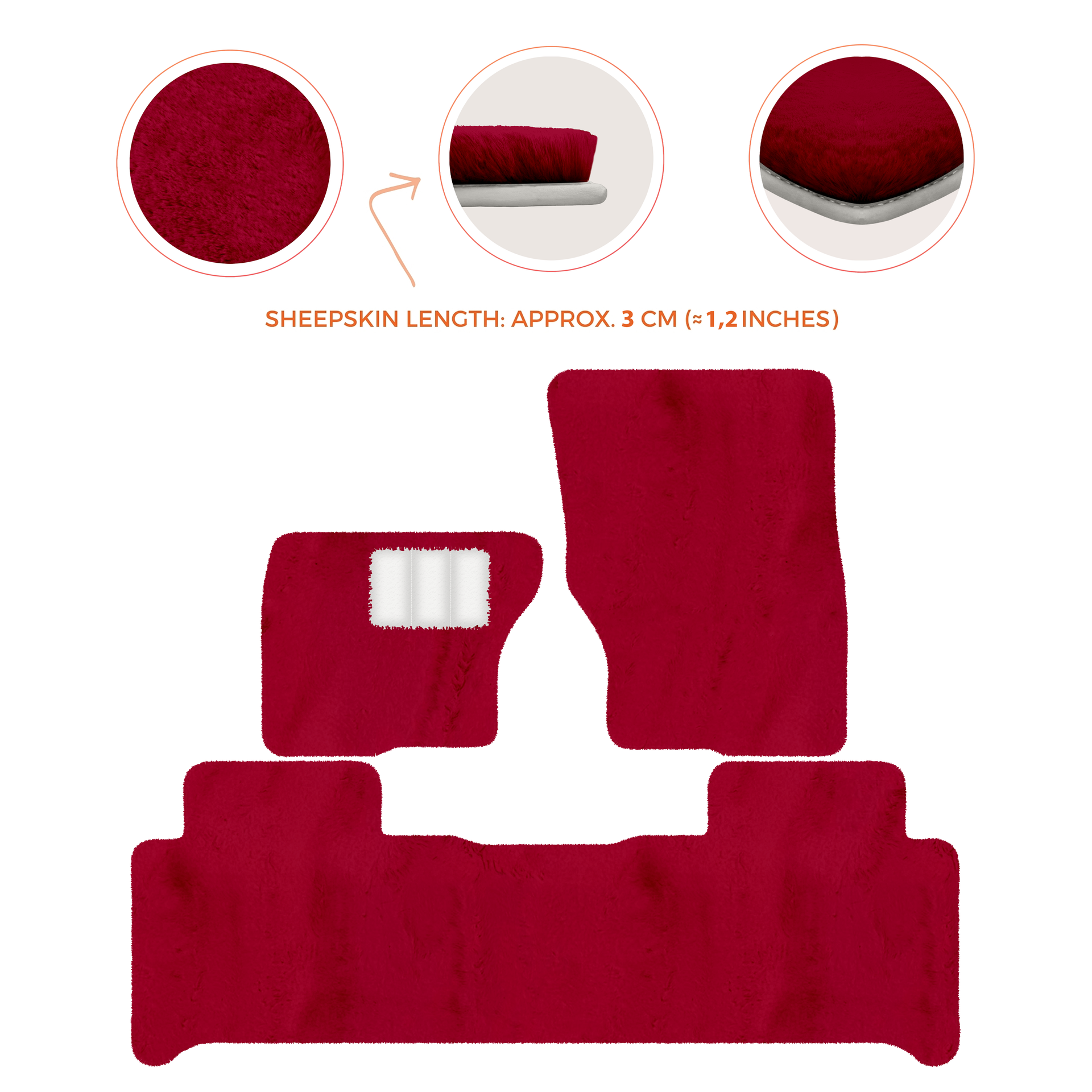 Luxury Sheepskin Floor Mats for Land Rover Discovery (2017-2026)