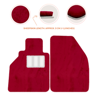 Tapis de voiture en peau de mouton pour Porsche 986 Boxster (1996-2004) - Longueur de peau de mouton, Options de couleur variées